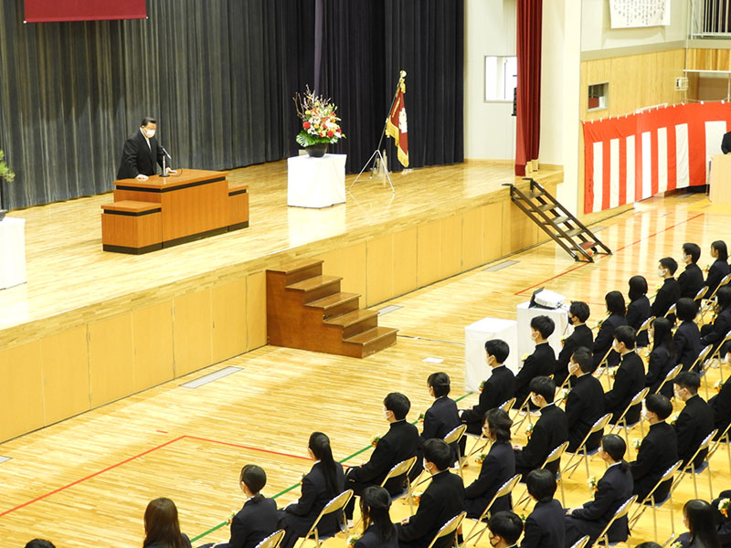 敦賀高校同窓会入会式／第74回卒業証書授与式